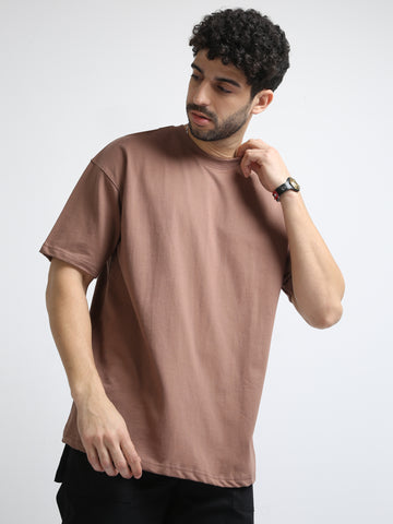 240 GSM OVERSIZE T SHIRT C-22 - LT BROWN