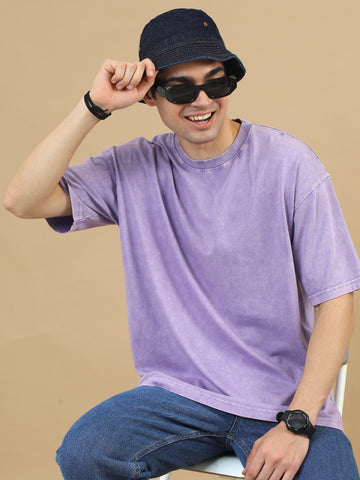 Acidwash Oversize Tshirt (Lavender)