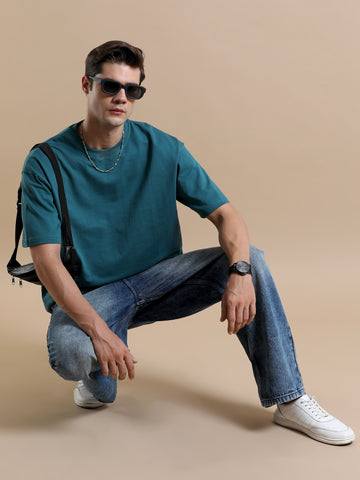 240 GSM OVERSIZE T SHIRT C-65 - PINE GREEN