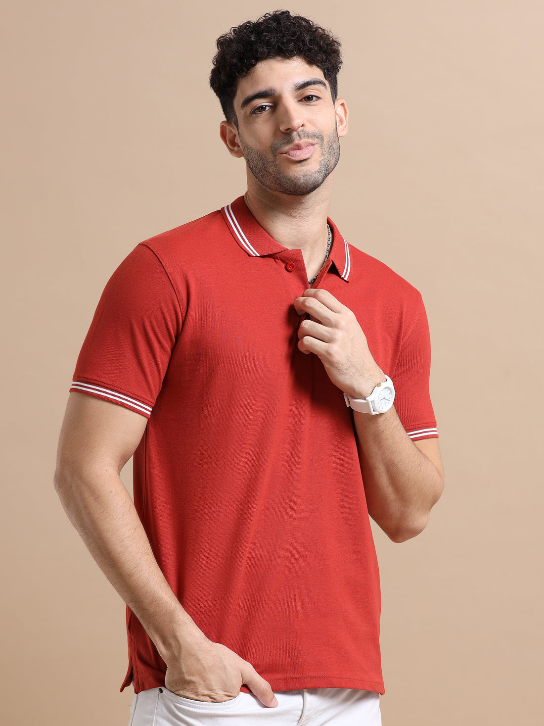 Regular polo Tshirt ( Brick )