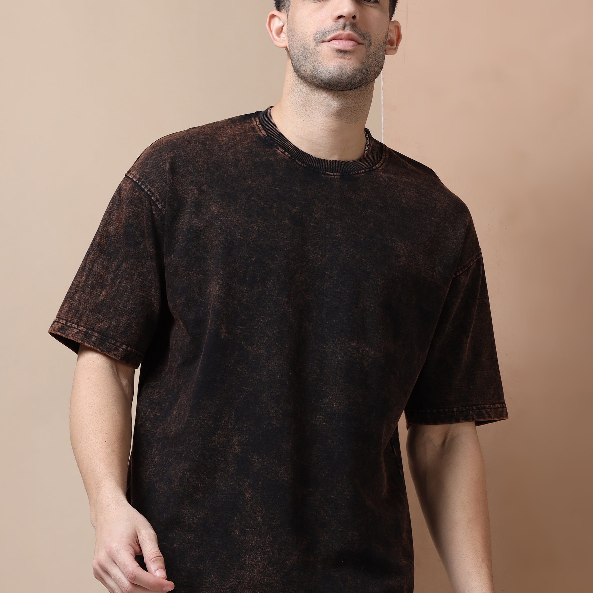 Black Color Acid Wash T-Shirt - Stylish & Unique | Pasolid