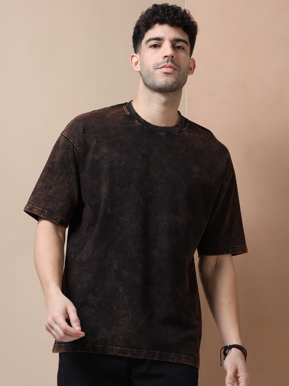 Black Color Acid Wash T-Shirt - Stylish & Unique | Pasolid