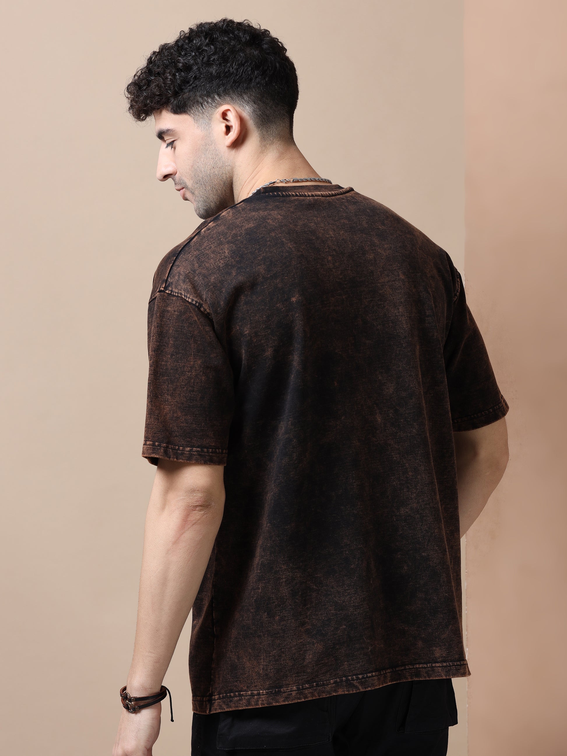 Black Color Acid Wash T-Shirt - Stylish & Unique | Pasolid