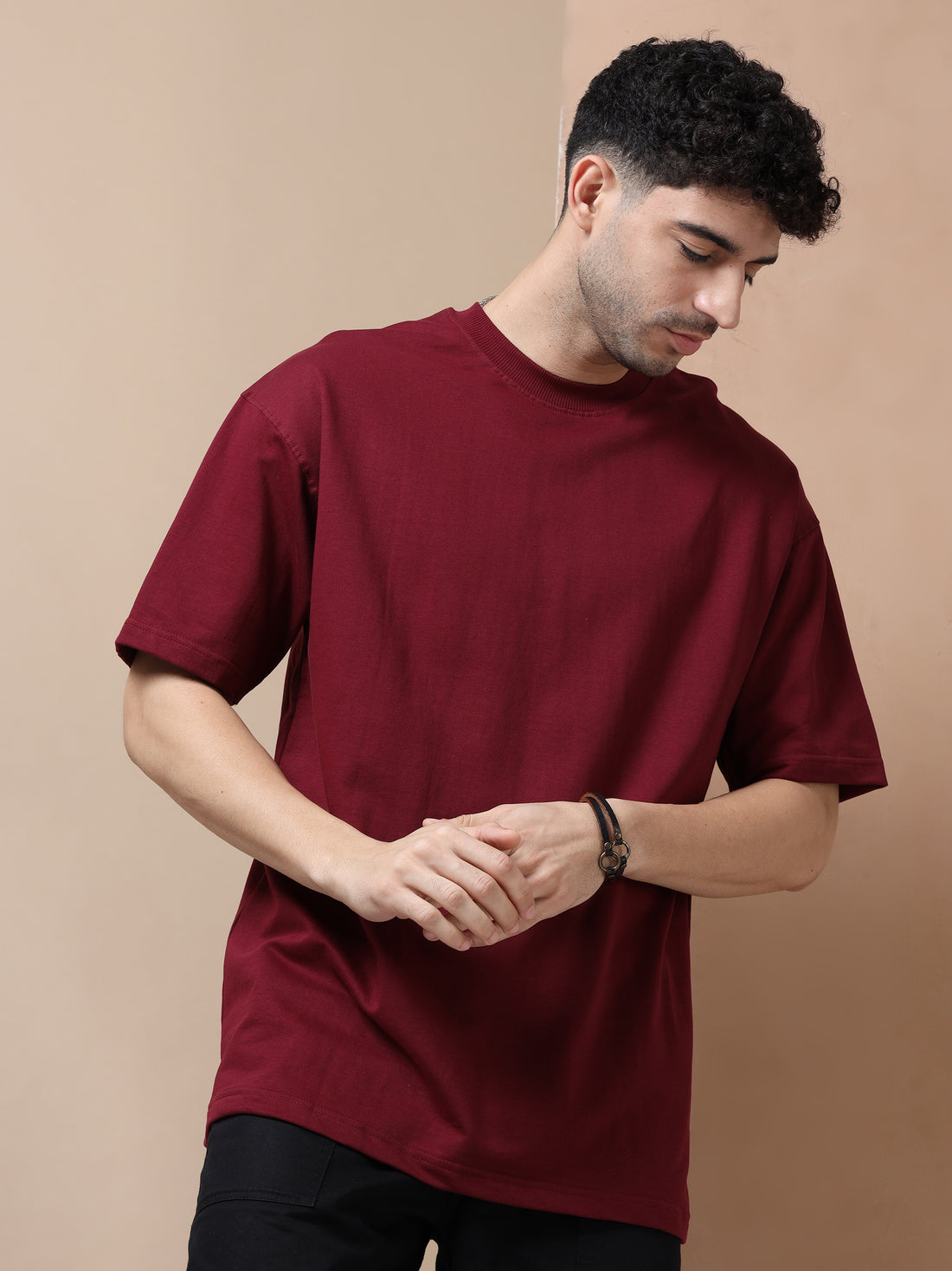 240 GSM OVERSIZE T SHIRT C-5 - MEROON