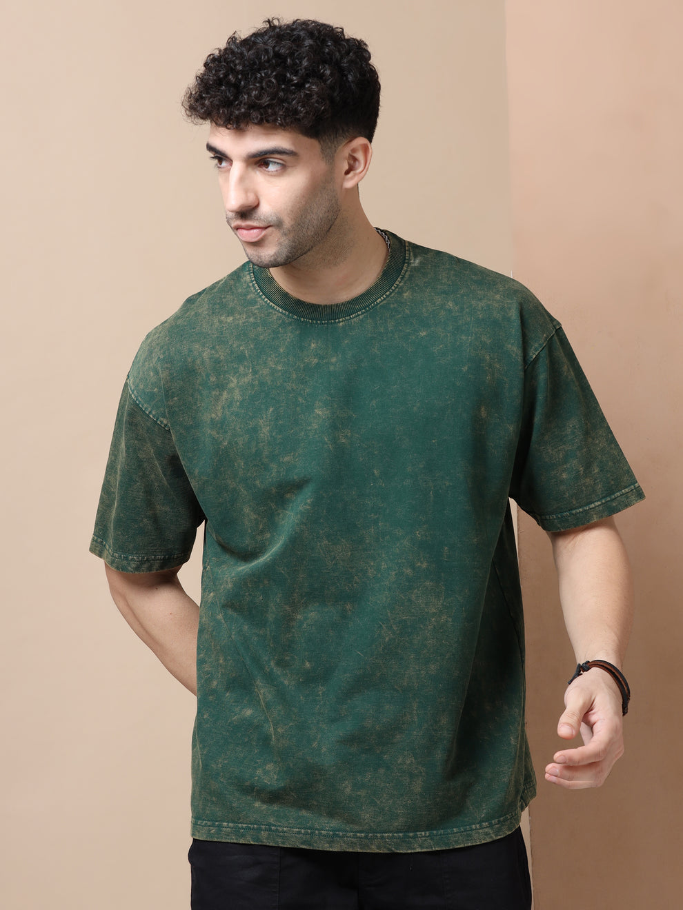 Black Color Acid Wash T-Shirt - Stylish & Unique | Pasolid