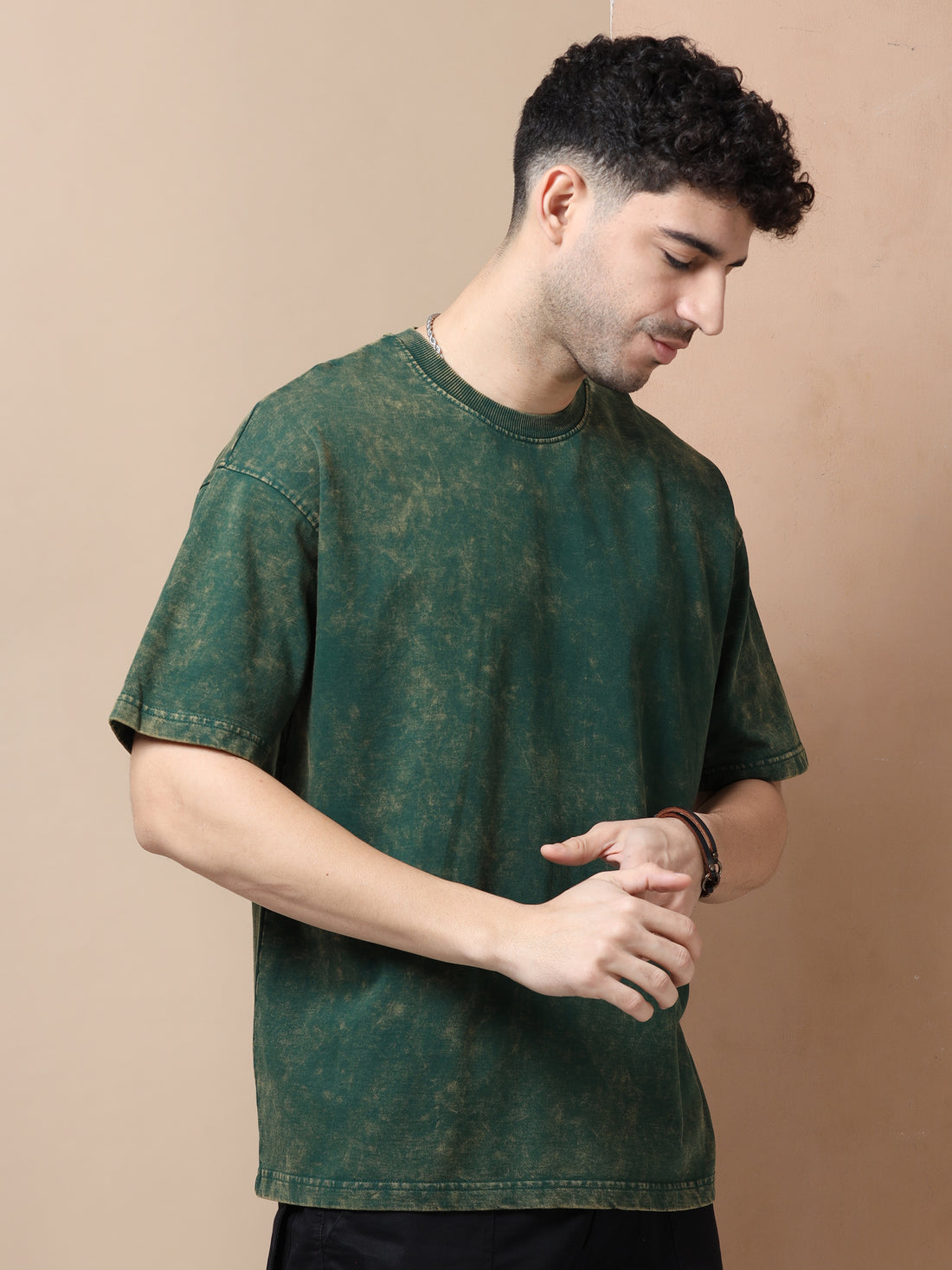 Black Color Acid Wash T-Shirt - Stylish & Unique | Pasolid