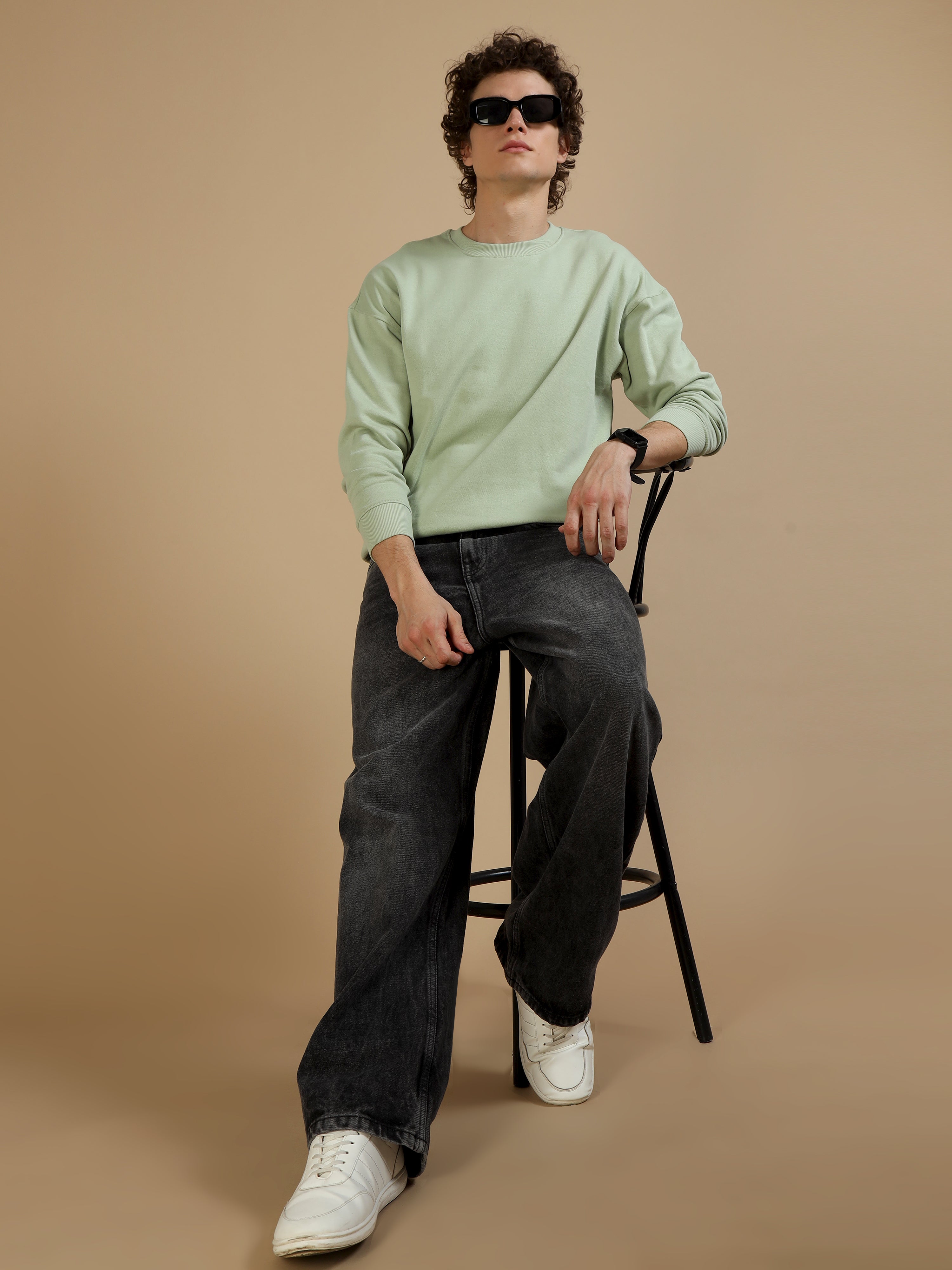 Oversize Sweatshirt C 19 AQUA GREEN