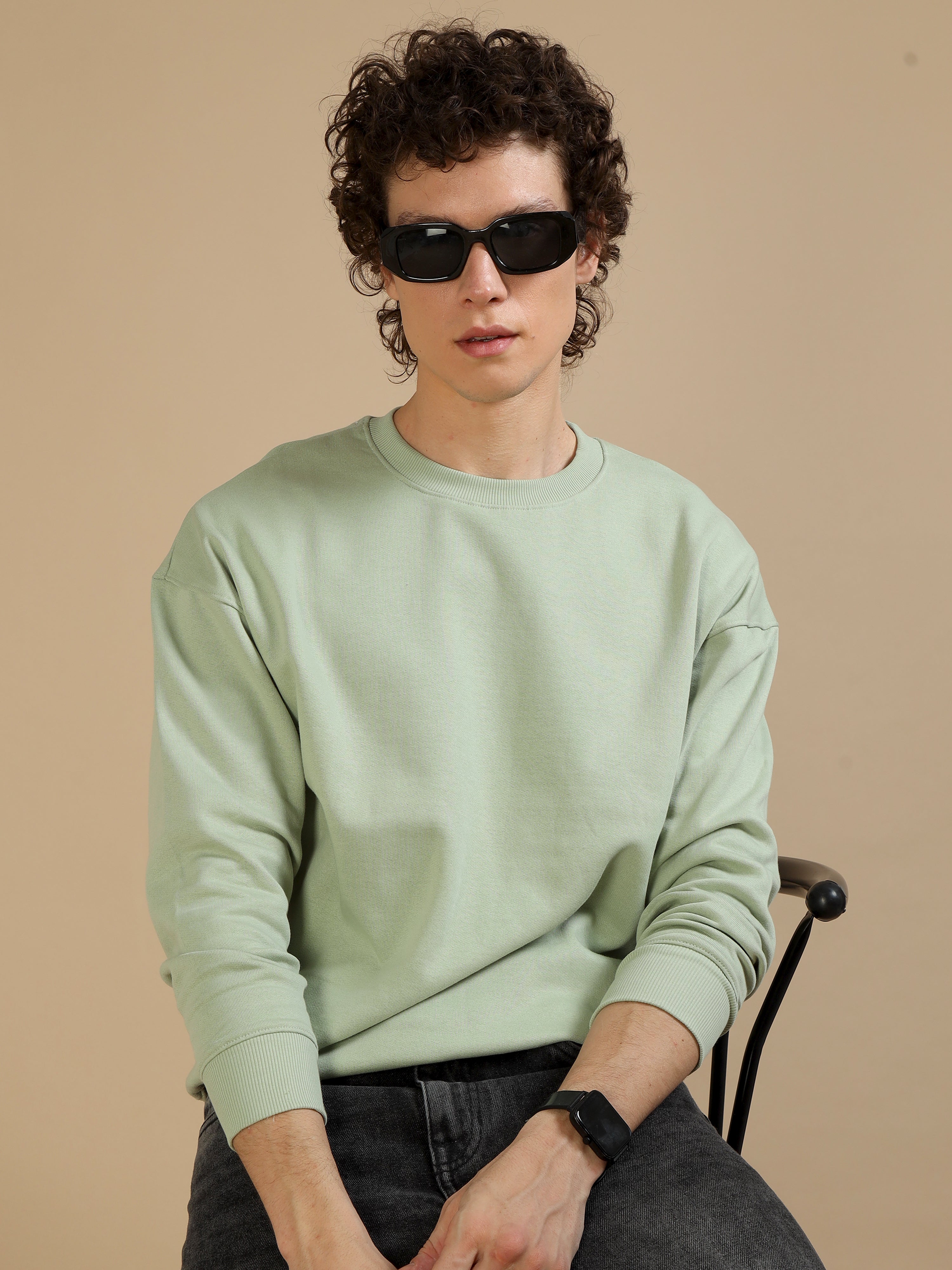 Oversize Sweatshirt C 19 AQUA GREEN