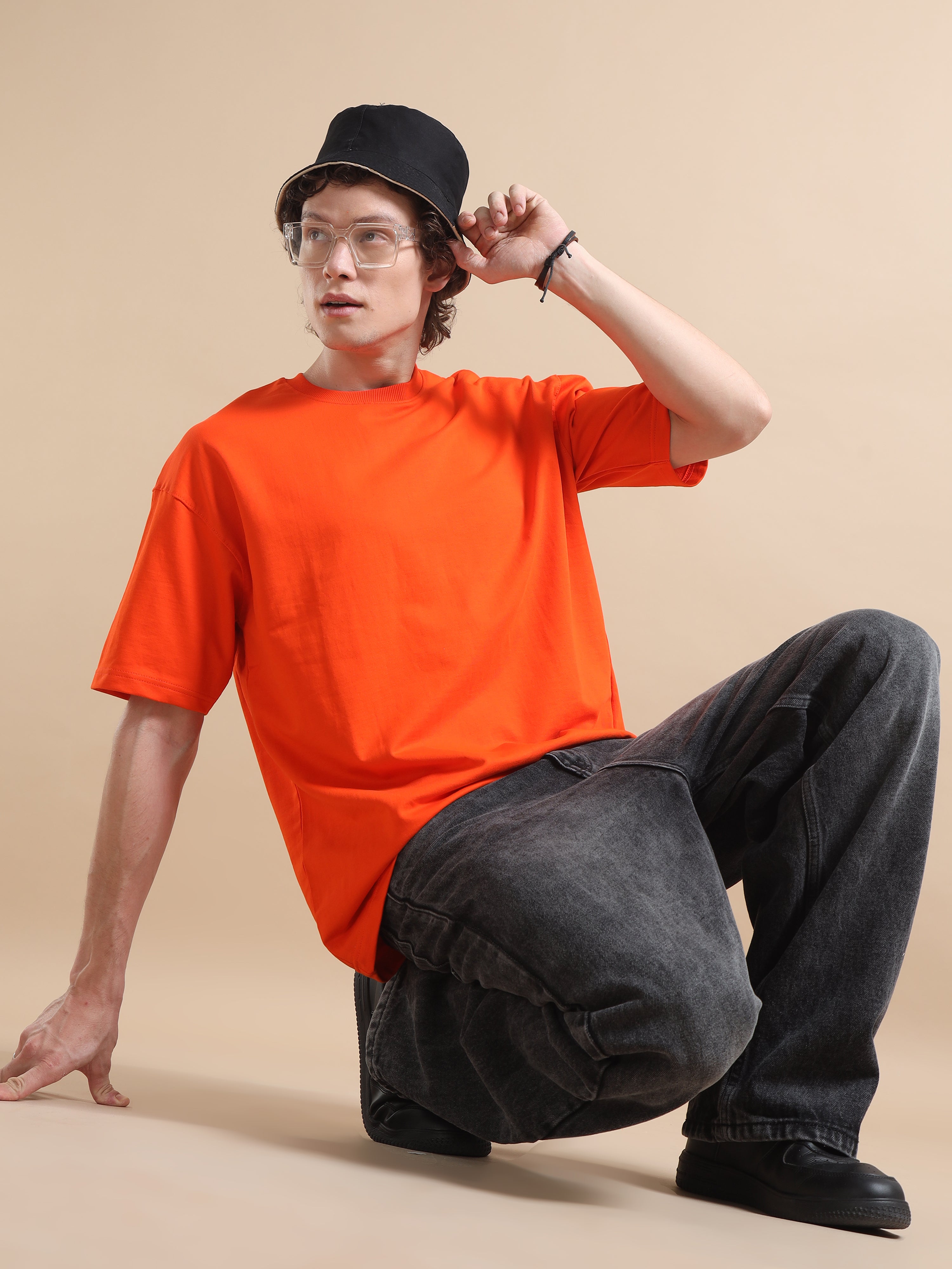 240 GSM OVERSIZE T SHIRT C-62 - ORANGE