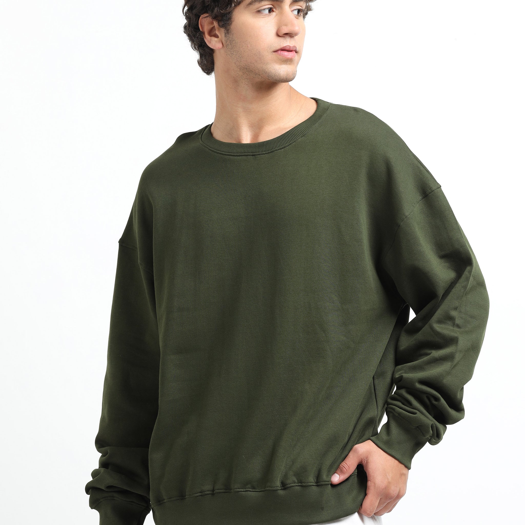 Oversize Sweatshirt ( Olive Green )