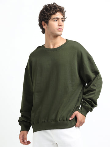Oversize Sweatshirt ( Olive Green )