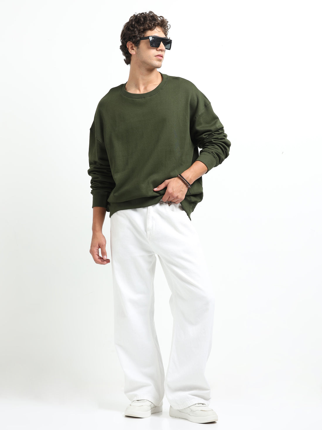 Oversize Sweatshirt ( Olive Green )