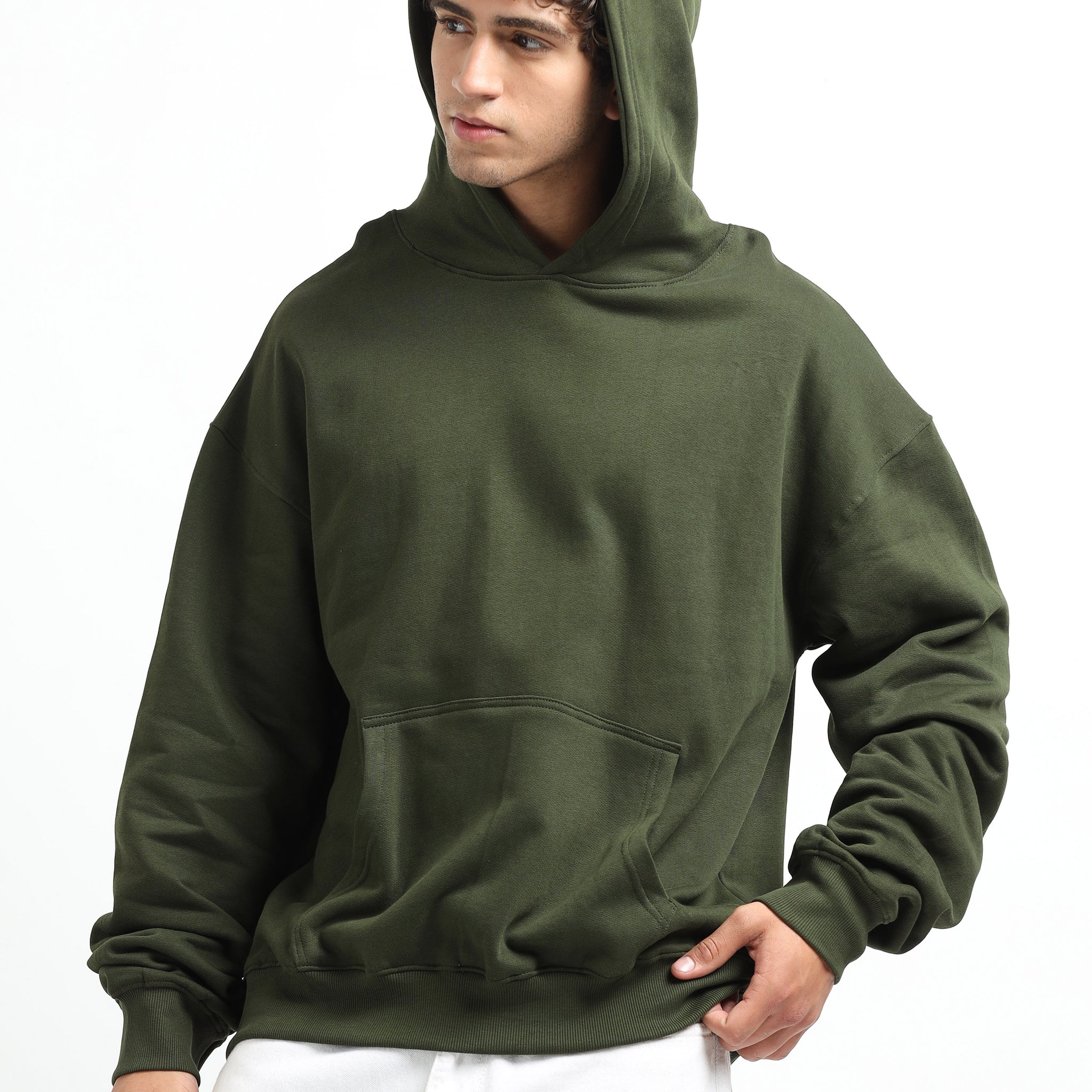 Oversize Hoodie (Olive Green )
