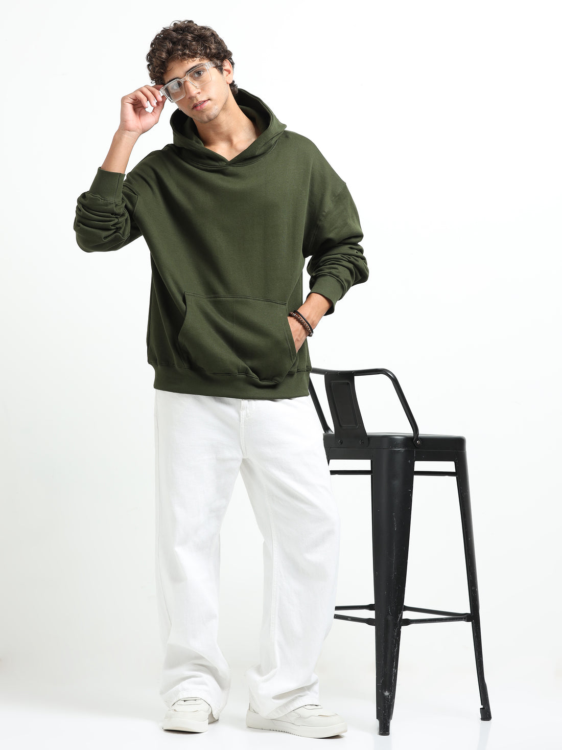 Oversize Hoodie (Olive Green )