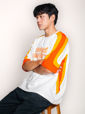 Cut & Sew Oversized Tee – orange