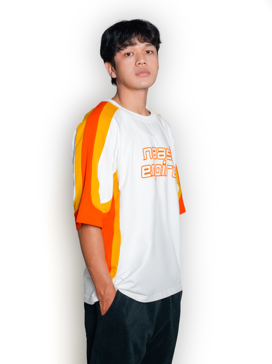 Cut & Sew Oversized Tee – orange
