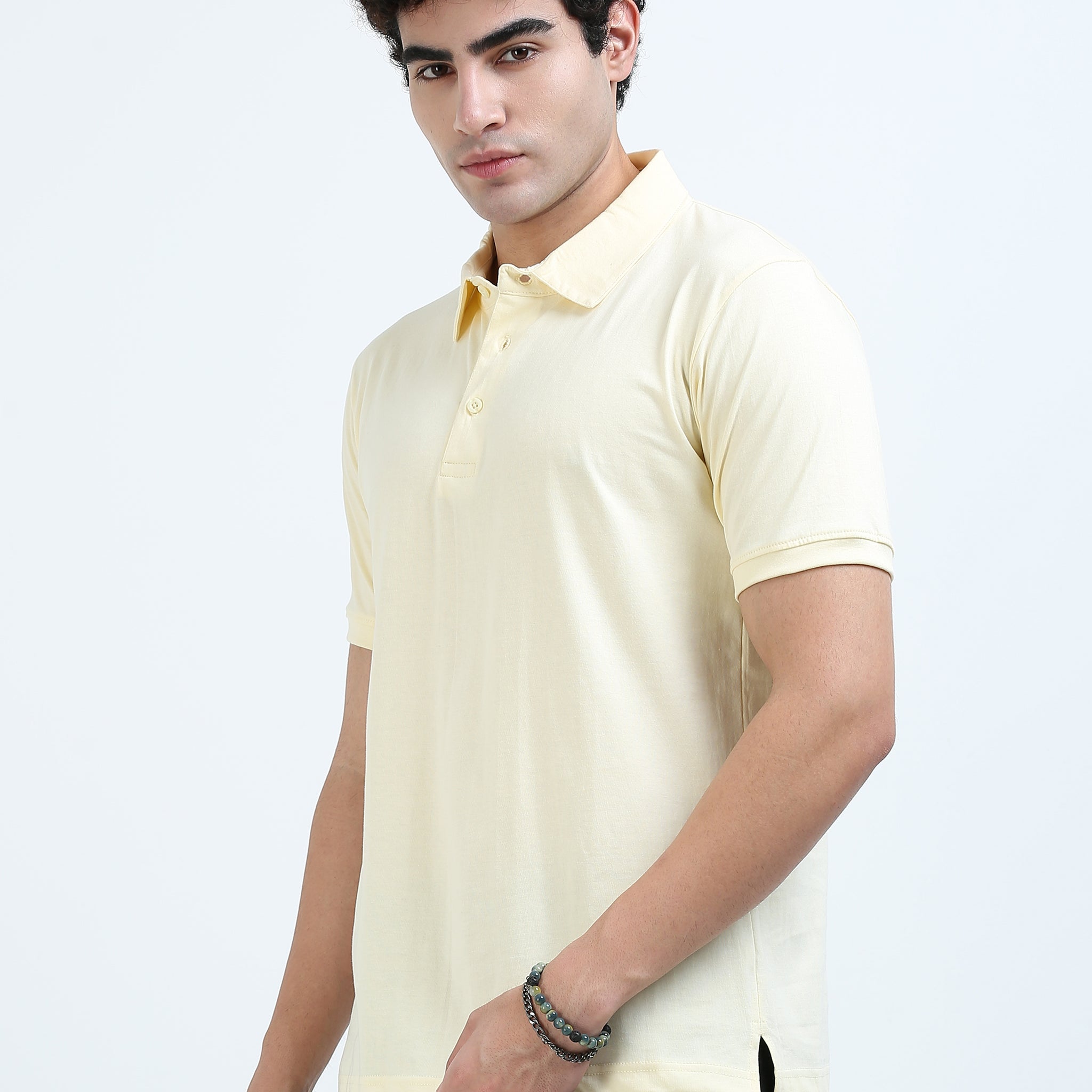 Minimal classic polo T-shirt - Beige