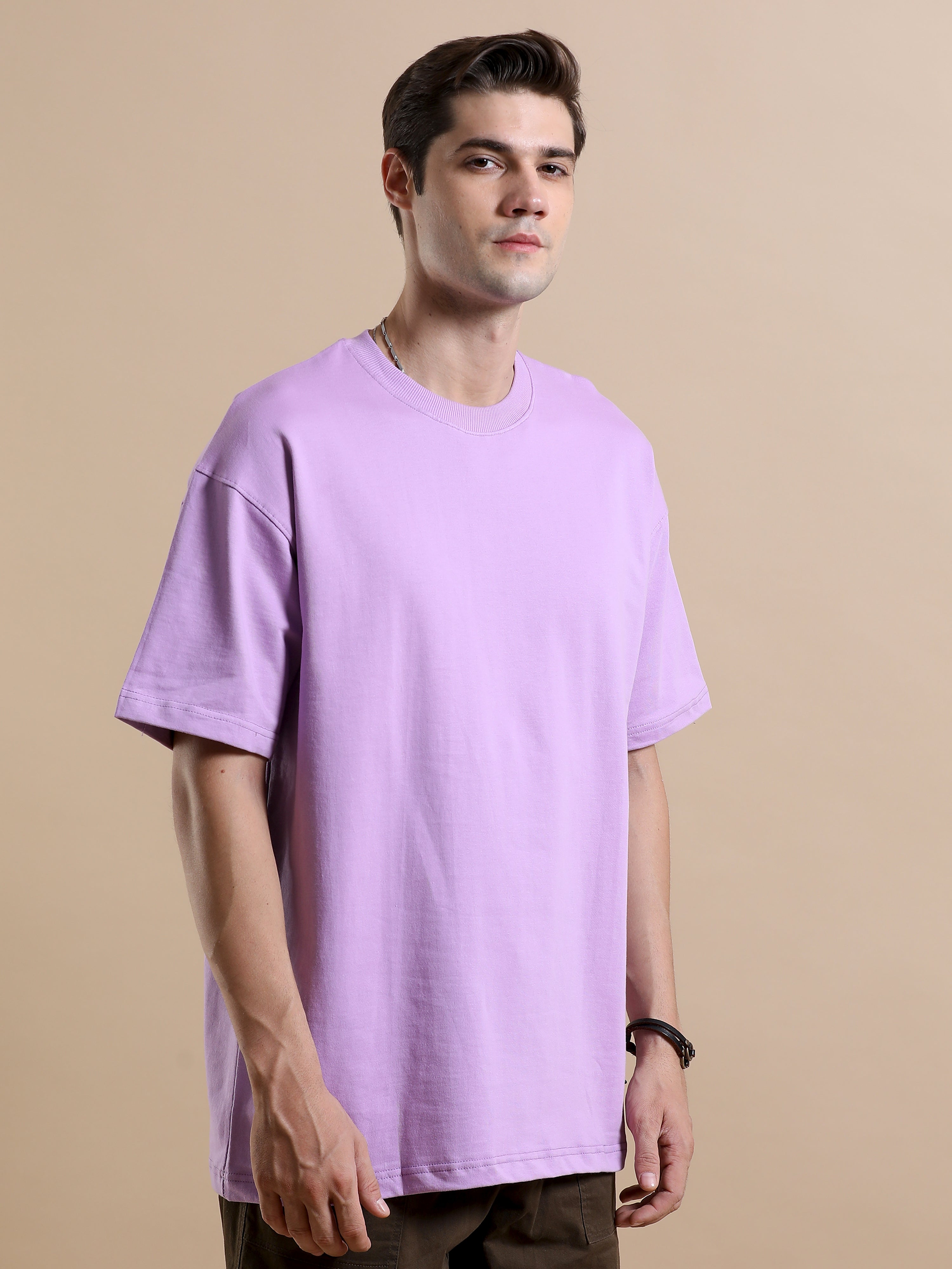 240 GSM OVERSIZE T SHIRT C-36 - LT.LAVENDER