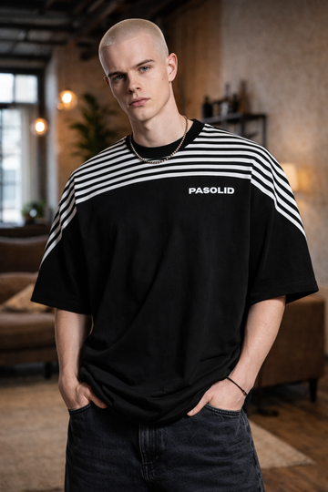 Pasolid Monoline Drop Shoulder Tee – Black Edition